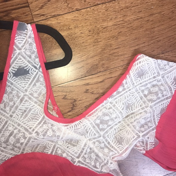 UmGee Coral Shoulder Cut--Out Shirt - Picture 2 of 6